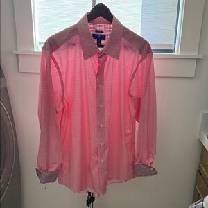 Robert Graham Pink and Black Checkered Men's Shirt